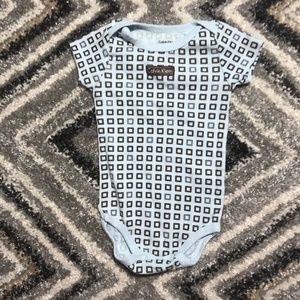 Calvin Klein Blue & Brown short sleeved bodysuit
